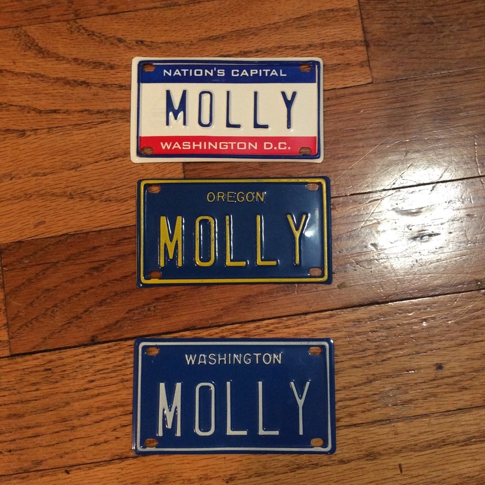 Molly License Plates